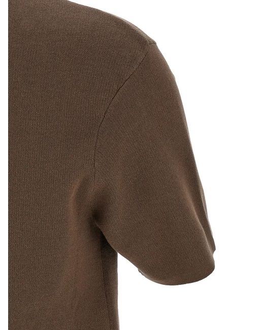 Entire studios Brown Mercerized Crew Neck T-Shirt