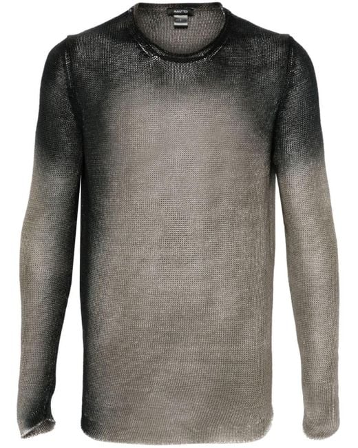 Maglione con effetto schiarito di Avant Toi in Gray da Uomo