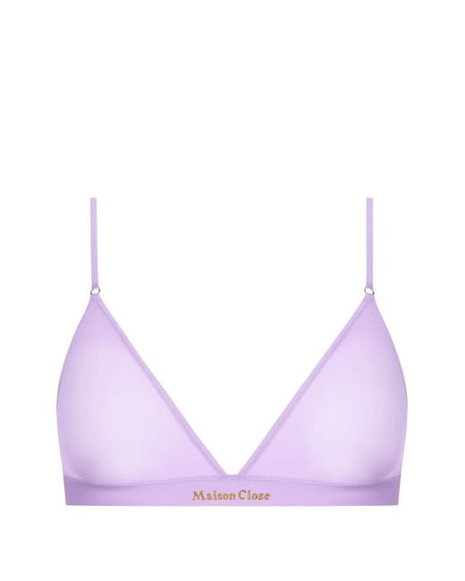Maison Close Purple Double Sens Sheer Triangle Bra