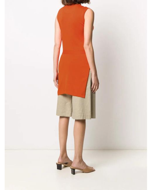 Malo Orange Tunique À Taille Ceinturée