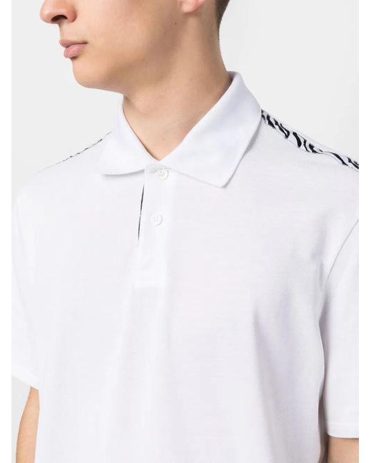 メンズ Just Cavalli アニマルプリント ポロシャツ White