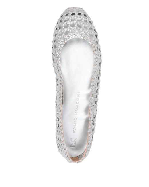 Fabio Rusconi White Zema Ballet Flats