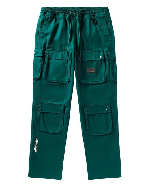 BBCICECREAM Green Cargo-Pockets Trousers for men