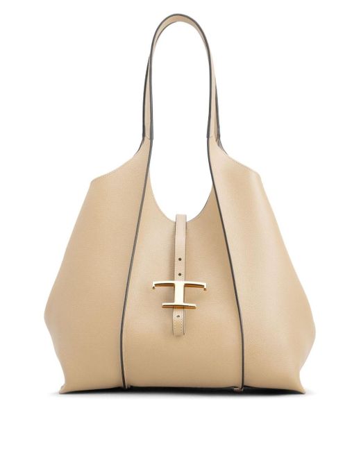 Borsa tote T Timeless di Tod's in Natural
