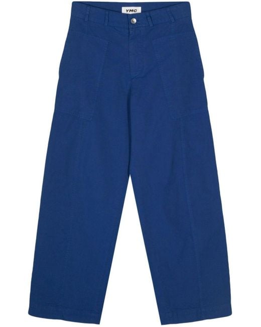 YMC Blue Peggy High-waist Trousers
