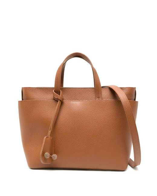 Fabiana Filippi Brown Leather Tote Bag