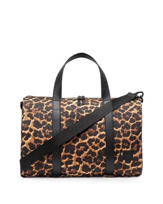 Herschel Supply Co. Black Novel Leopard-Print Holdall