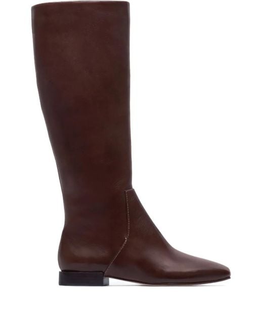 Bernardo Brown Barnes Square-Toe Riding Boots