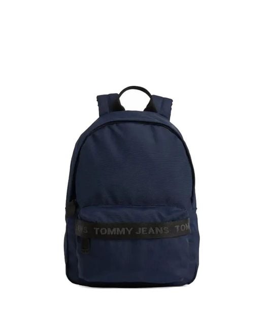 Tommy Hilfiger Blue Logo-Strap Backpack