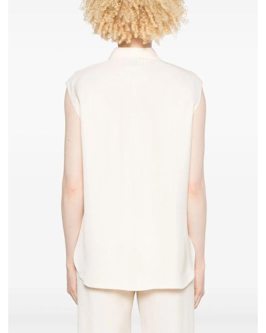 Forte_forte Natural Slubbed Viscose Sleeveless Shirt Clothing