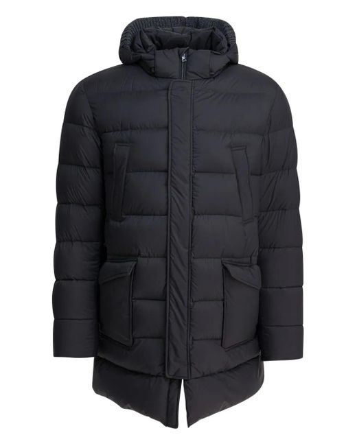 Veste Matelassée À Capuche Herno pour homme en coloris Black