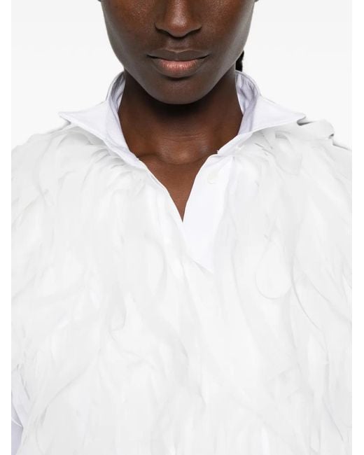 Viktor & Rolf White Feather-Embellished Shirt