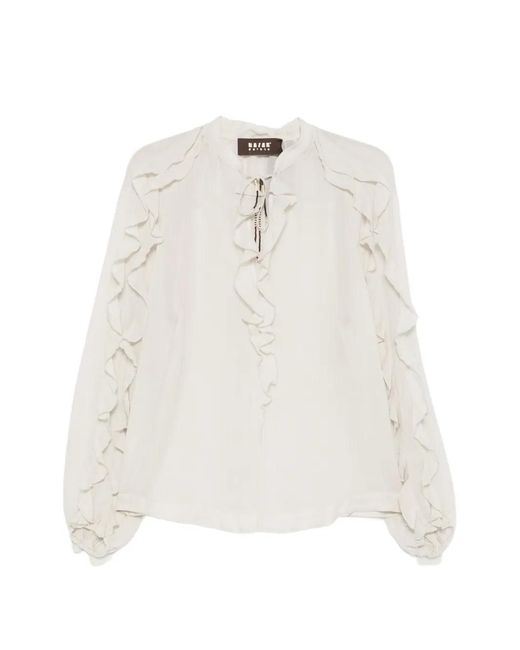 Bazar Deluxe White Ruffled Shirt