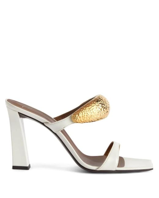 Giuseppe Zanotti Gz-ania 90mm レザーサンダル Metallic