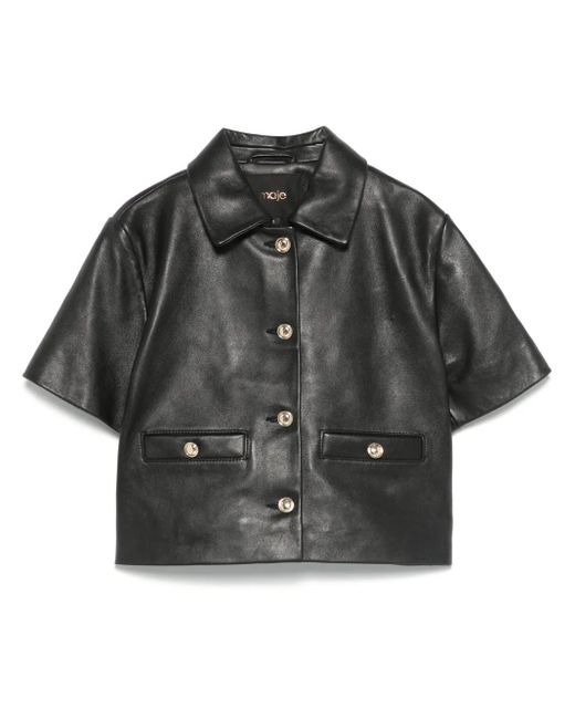 Maje Black Leather Jacket