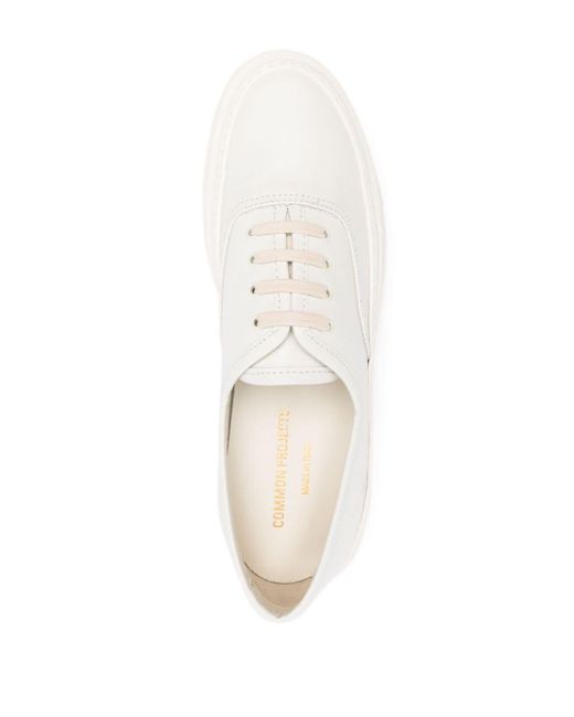 Baskets en cuir à logo imprimé Common Projects pour homme en coloris White