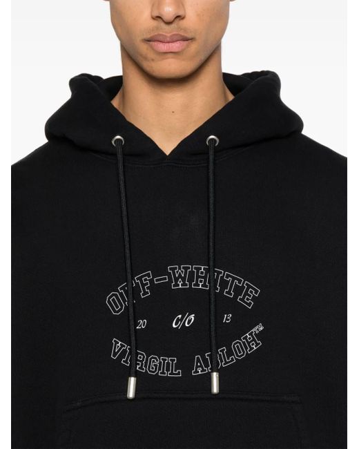 Off-White c/o Virgil Abloh Black Felpa Con Cappuccio for men