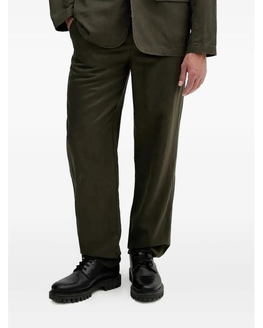ARMANI EXCHANGE Black Elasticated-waist Straight-leg Trousers for men