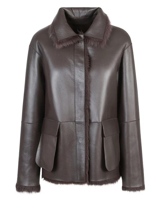 Desa Nineteenseventytwo Black Reversible Shearling Jacket