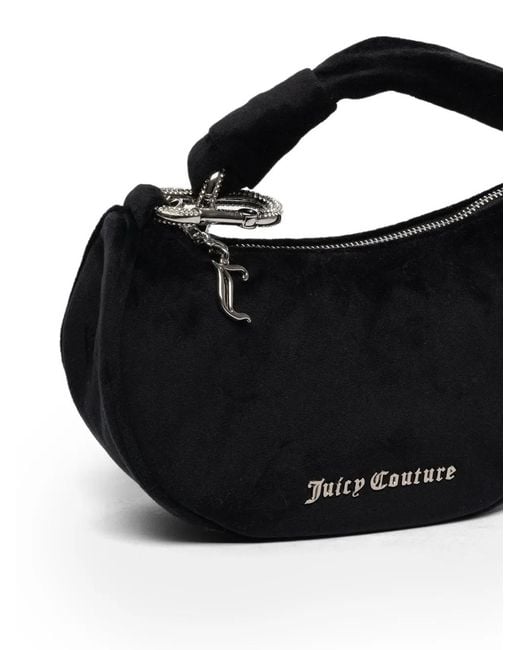 Juicy Couture Black Blossom Chain Charm Tote Bag
