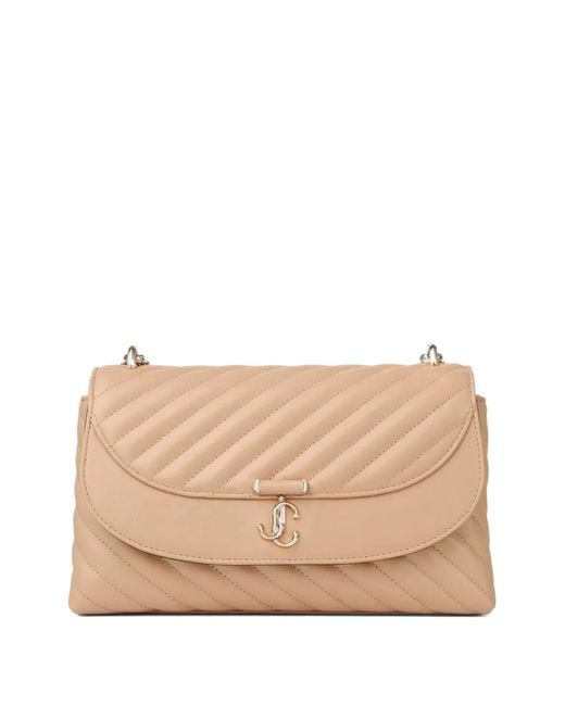 Jimmy Choo Natural Medium Curve Quilted Chain-Strap Cross Body Bag