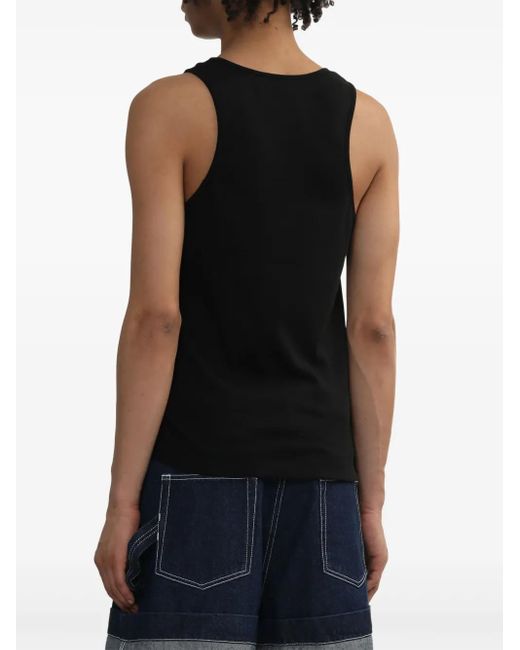 Simone Rocha Black Ruffled Tank Top for men