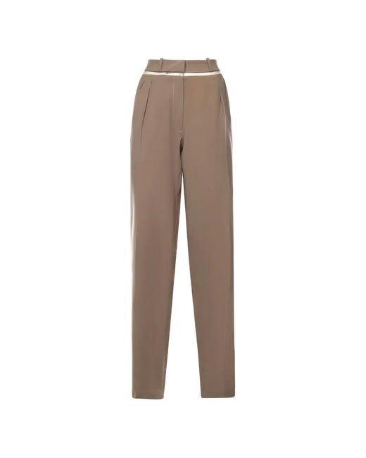 Nensi Dojaka Natural Pantaloni Tonal Belt Tailored Trousers