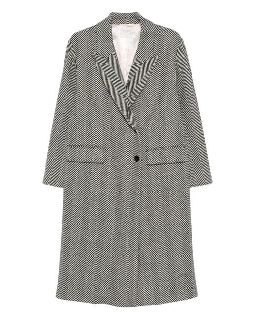 Manteau Croisé À Motif De Chevrons Forte Forte en coloris Gray