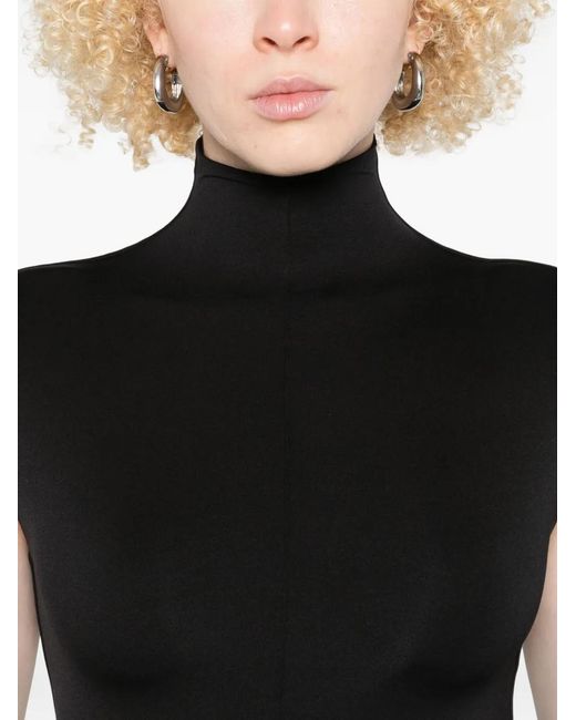 Wardrobe NYC Black High-Neck Sleeveless Bodysuit