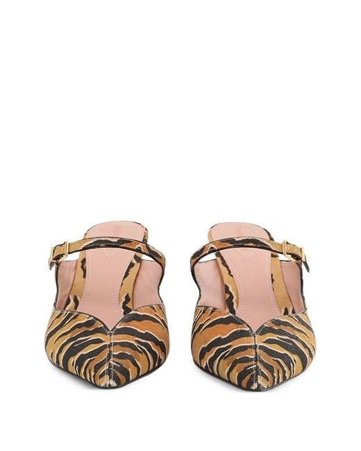 Zimmermann Metallic Aura Tiger Strap Mules