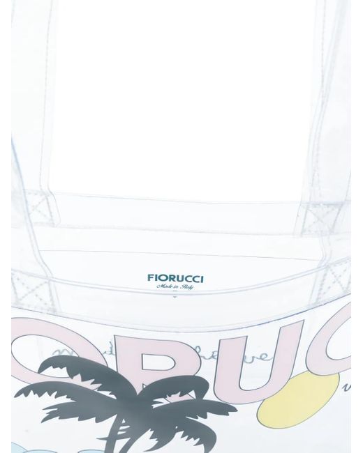 Fiorucci Blue Logo-Print Tote Bag