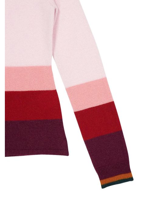 LaDoubleJ Red Two-Tone Crew-Neck Sweater