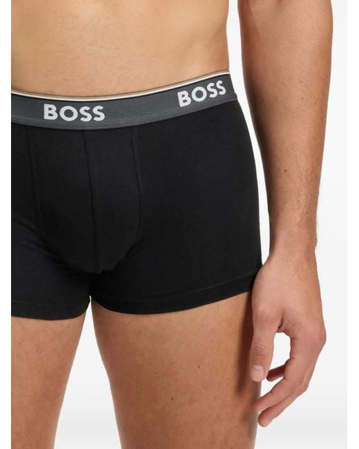Boss Black Logo-Waistband Boxers (Pack Of Three) for men