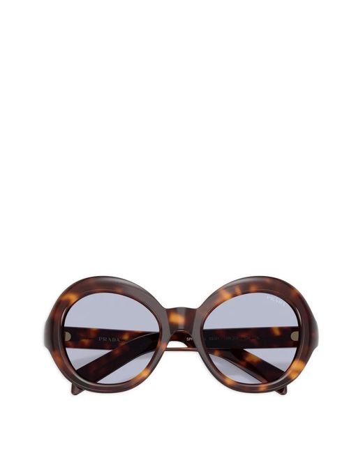 Prada Brown Round-Frame Sunglasses