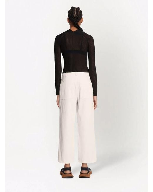 Proenza Schouler White Mid-Rise Bootcut Trousers