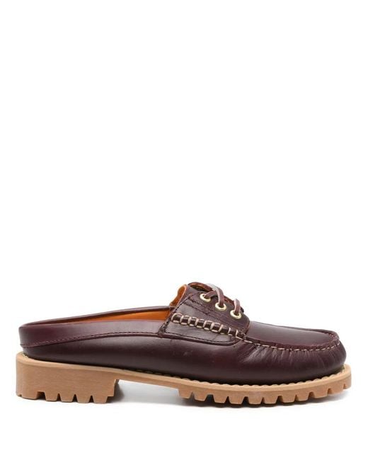Timberland Brown Leather Slipper Mules for men