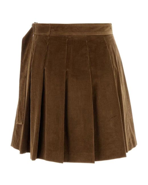 Weekend by Maxmara Brown Zucca Mini Skirt