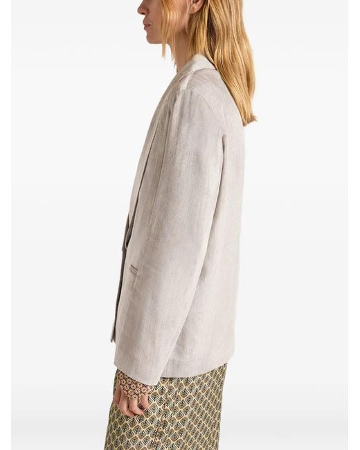 Momoní White Pembroke Corduroy Shawl-Collar Jacket