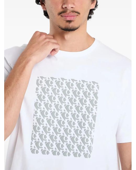 Calvin Klein White Logo-Print T-Shirt for men