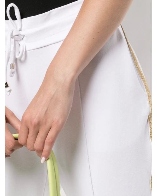 Madison Maison White Side-Stripe Track Pants