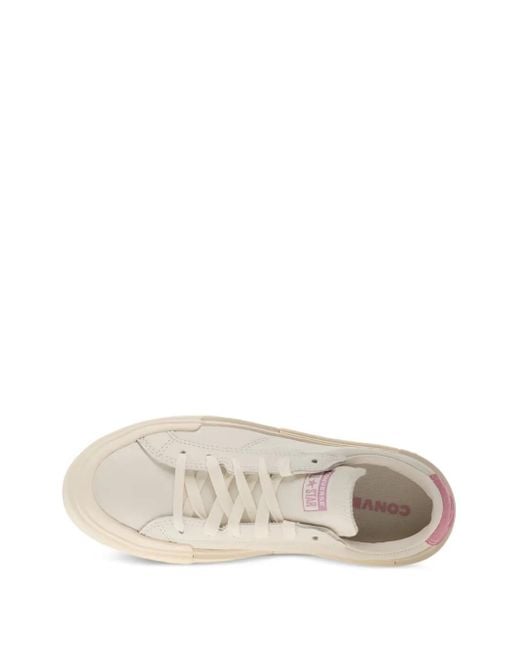 Converse Natural Platform Leather Cruise Trainers