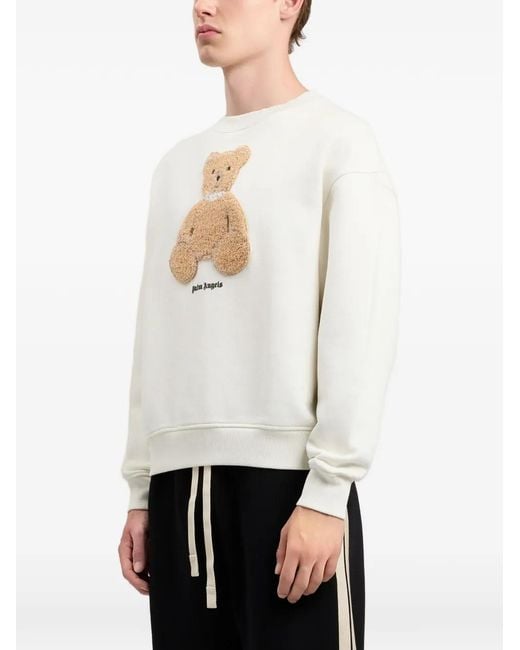 Palm Angels White Bear Graphic Sweatshirt for men
