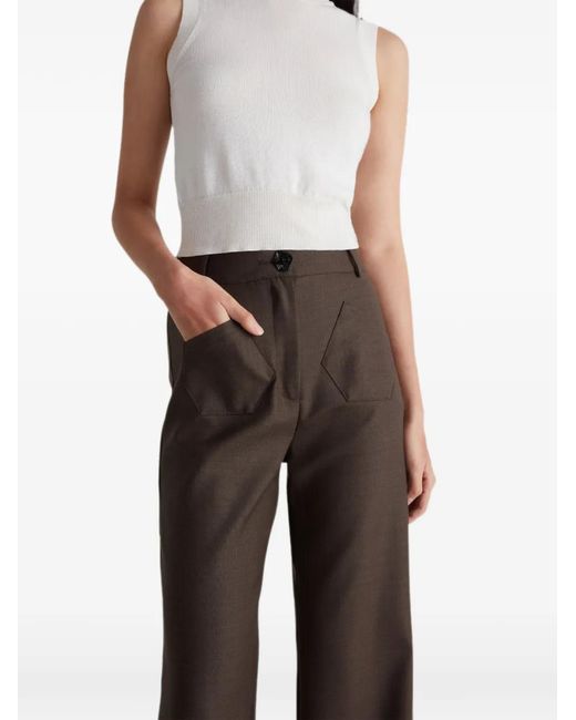 Violante Nessi Brown Francis Flared Trousers