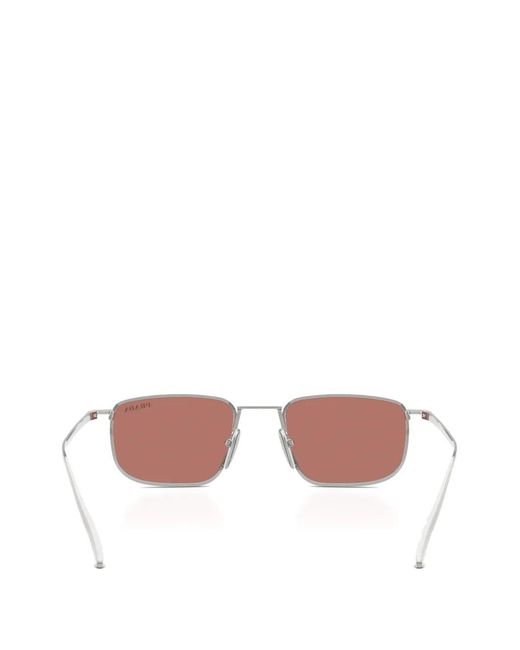 Prada Pink Rectangle-Frame Sunglasses for men