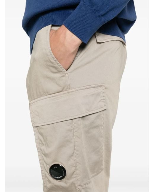C P Company Cargo Broek Met Lens-Detail in het Natural voor heren