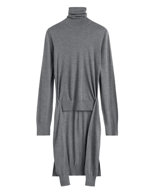 Totême  Gray Midikleid mit Rollkragen
