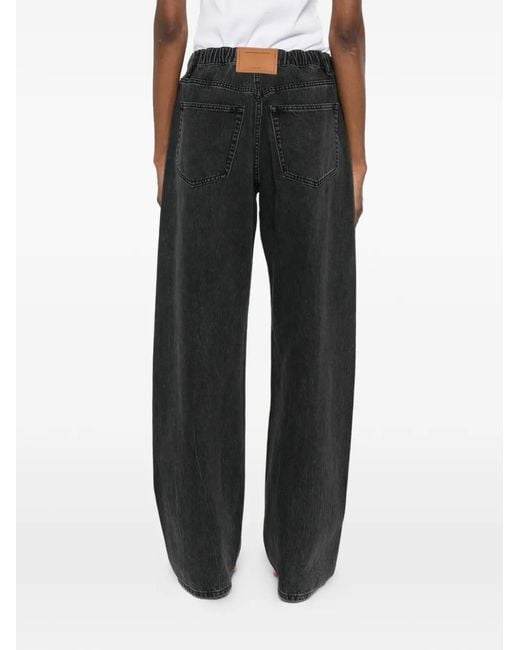 Alexander Wang Gray Logo-Patch Jeans