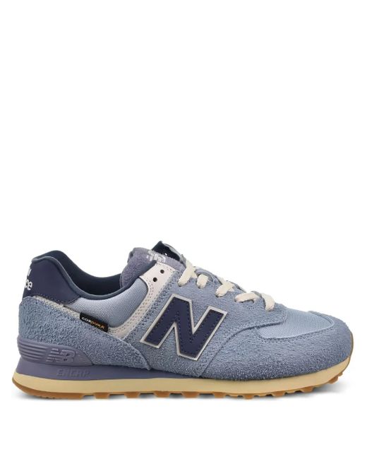 New Balance Blue 574 Suede Sneakers for men