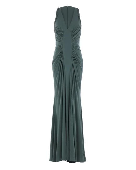 Elie Saab Green Drapiertes Kleid