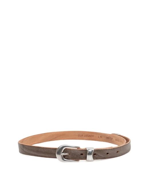 Our Legacy White Buckle Belt for men